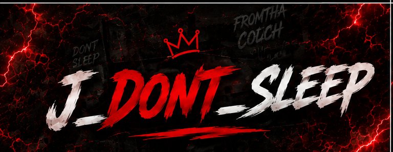J_DONT_SLEEP brush lettering with crown